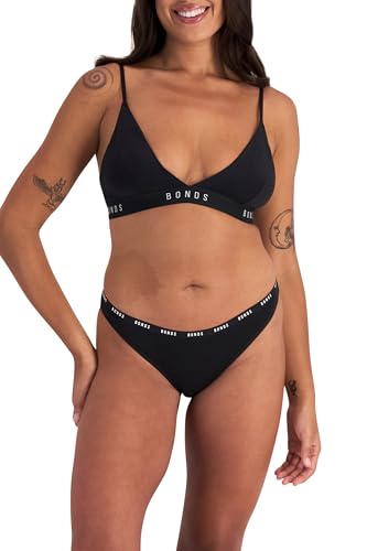 Bonds Women's Underwear Pack, High-cut Icons Bikini Panties for Women, Stretchy Cotton-blend Underwear, 3-pack2