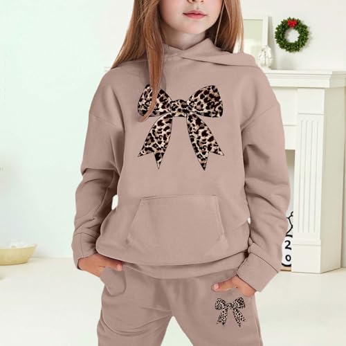 Ropa de invierno para niñas conjunto de chándal casual con capucha 3