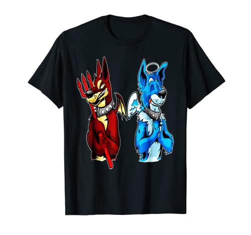 DOBERMAN Ángeles Y Demonios Divertidos Camiseta