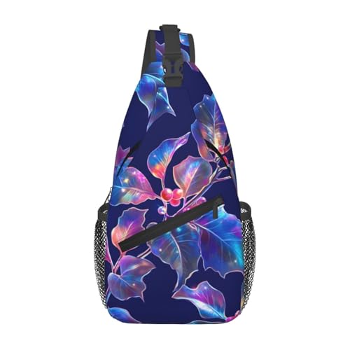 Bolso Cruzado Art Colorful Leaf para Mujer y Hombre