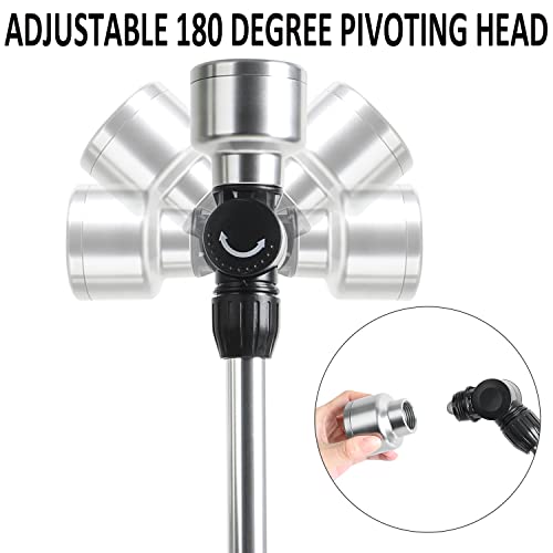 STYDDI Soft Rain Watering Wand with Pivoting Head and Thumb Control, 18" Gentle Classic Rain Wand with 1008Holes Stainless Head, Perfect for Hanging Baskets, Planters, Greenhouses and Seedbed - Image 5