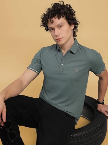 Image of Lux Nitro Men's Polo T-Shirt with Jacquard Collar | Half Sleeve Collar T-Shirt for Men | Casual & Office Wear