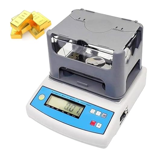 Electronic Solid Density Meter, 0.001g/Cm3 High Precision Digital Solid Density Tester, Digital Electronic Gold Purity Tester, for Plastic Rubber Particle Density Test ()