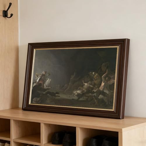 Impression sur toile A Witches Sabbath de Cornelis Saftleven - Décoration murale 20x30 cm