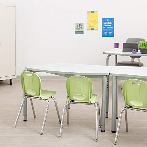 Image of Learniture LNT-116-CSW-GA Learniture Structure Series School Chairs for Classroom, 16 inch Seat Height, Green Apple, Pack of 4
