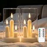 2 Velas LED de Vara con 3 Núcleos, Navidad y Bodas