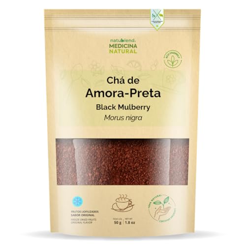 Chá de Amora, Frutos Liofilizados, Medicina Natural, 50g