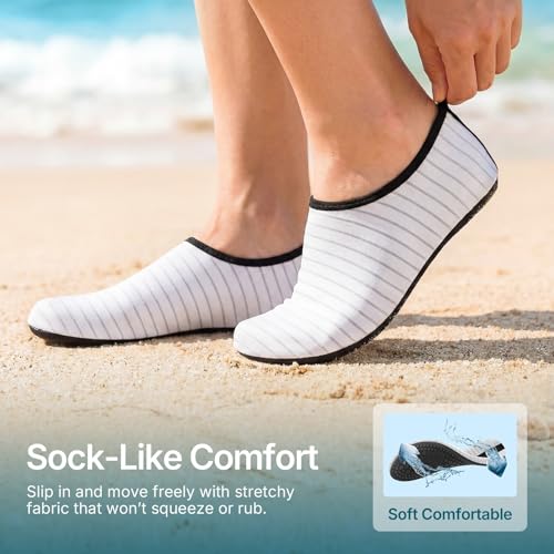 Image of Water Shoes for Women Men Quick-Dry Aqua Socks Swim Beach Outfits Barefoot Yoga Exercise Wear Sport Accessories Pool Camping Must Haves River Hiking Adult Youth Size