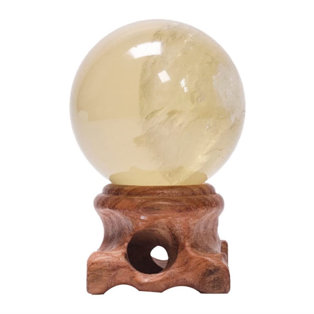 1 Stück natürliche Kristallbehandlungs-Edelsteinkugel Gelber Topas-Kristallkugel 30 mm-70 mm Geeignet for Zuhause ERTEYIN (Color : 1pc 65mm)