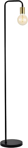 Bright Star Lighting Curved Retro Aluminium Standing Lamp, Black