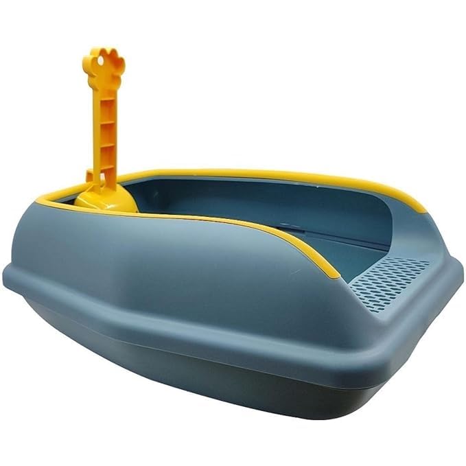 Royal Cat Litter Tray with Rim (Large), with Litter Scoop | Toilet Training Your Kitten and Puppies | Cat Litter Tray for Cat Breeds (50 × 29 × 20 cm | Sea Green) (B0CM8WC85J) Amazon Price History, Amazon Price Tracker