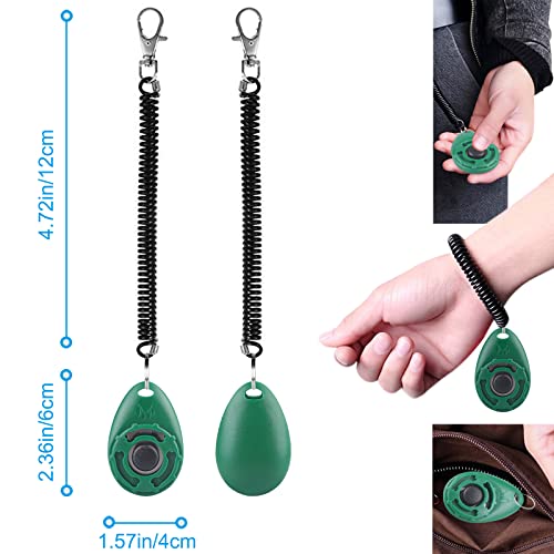 Image of Diyife Dog Clicker, [2 PCS,Green&Pink] Pet Training Clicker with Wrist Strap for Dog Cat Horse