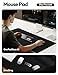 YSAGi Leather Desk Protector, Office Mat, Large Mouse Mat, Non-Slip PU Leather Blotter, Laptop Desk Mat, Waterproof Writing Pad for Office and Home (Black, 31.5