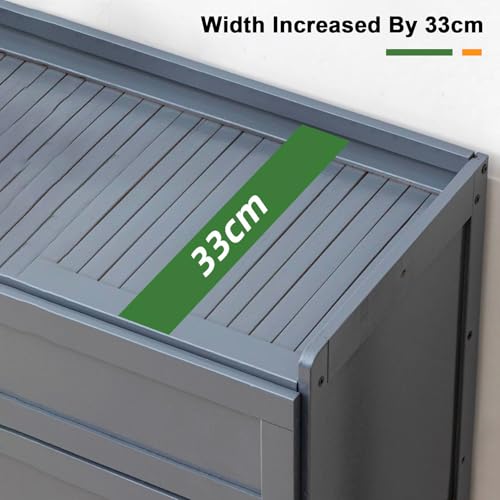 Organizador moderno de bambú con 6 niveles y almacenamiento superior práctico 3