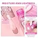 Tiejdhr Magic Color Changing Lip Oil Ph, Glitter Lip Gloss, Upgraded Big Brush Head Moisturizing Lip Oil Long Lasting Nourishing Lip Glow Oil Non-Sticky Primer Lip Tint (# 02, 0.3 Oz)