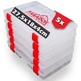 Paradox Fishing Köderboxen I 5x normale Box 27,5cm*18 * 4cm I Angelbox Köderbox Angeln Angelkoffer groß Tackle Box Angeln Angelkasten - für Angelzubehör