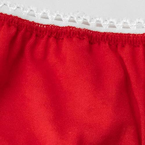 Kit 3 Peças Calcinhas Bebê e Infantil Malha Algodão Antialérgicas Preto, Branco e Vermelho