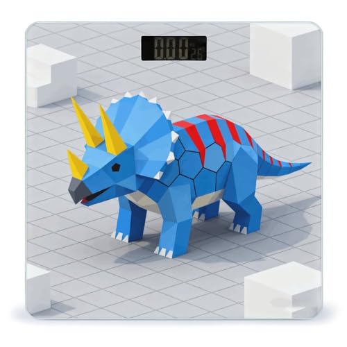 Báscula Digital Dinosaur Patterns para Baño 400 Lb/180 kg