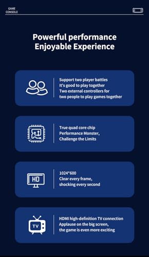 JOYARCH G90 Portable Handheld Game Console, 7 Inch 1024 * 600 HD Screen Retro Arcade Game Console, 64G Home Handheld Nostalgic Games Player Built in Linux 5.1 RetroArch System - Image 9
