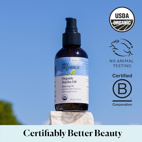 Sky Organics Organic Jojoba Oil for Face, Balancing Oil for Light Hydration & Helps Reduce Excess Oiliness, Suitable For Oily, Combination Skin, 100% Pure & Cold-Pressed, 4 fl. Oz - Thumbnail 6