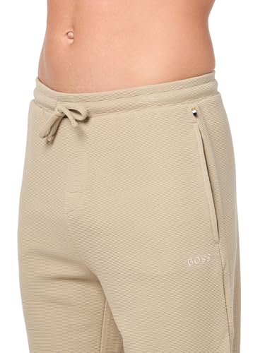 BOSS Soft Ribbed Sweat Shorts, Black Berry Blue, M3