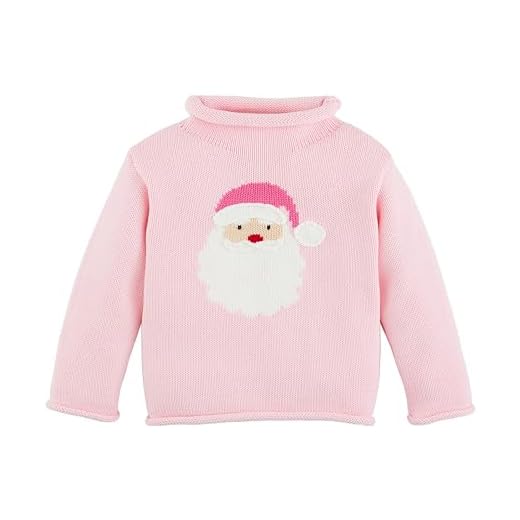Mud Pie Kids Children Pink Santa Rollneck Sweater