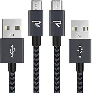Micro USB Cable [2 Pack/3.3ft] RAMPOW Braided Nylon Cell Phone Charger - Fast