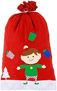 Lizzy Jumbo Red Christmas SANTA SACKS Father Xmas Gift Present Bag Stocking Toys (Elf)