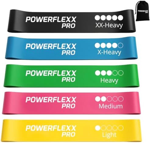 Resistance Bands Set of 5 with Carry Bag – Loop Exercise Bands fo...