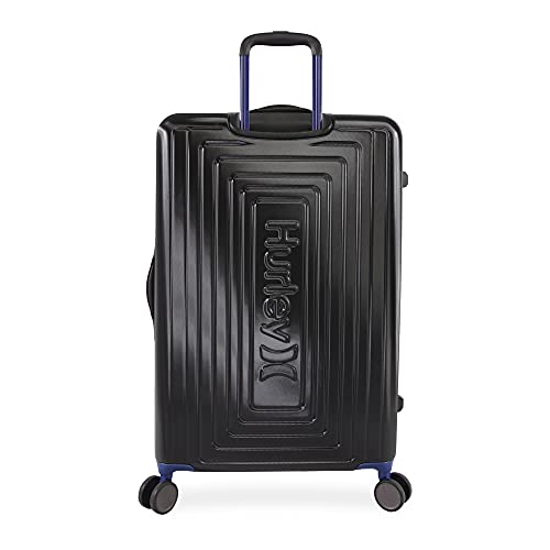 Hurley Suki Hardside Spinner Luggage, Black/Blue, 29" Check in4