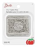Dritz 500-Piece Satin Pins, 1-1/16-Inch
