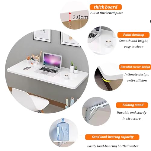 Table pliante murale pour buanderie rabattable et bureau mural gain de place - 5