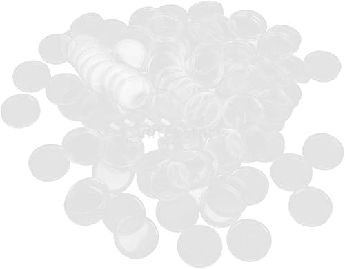 BALLVIC Cápsula de monedas 100pcs caja de almacenamiento de plástico para la colección - 21MM/0.8" Cover