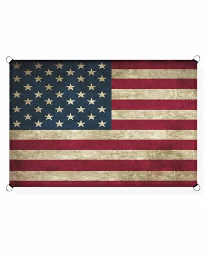 Sun Shade Sails Canopy 8x10 FT, Classic American Flag UV Protection Outdoor Shade Canopy, Rust Resistant Tear Patio Sail Shade for Sunshade Outdoor Patio Backyard Garden