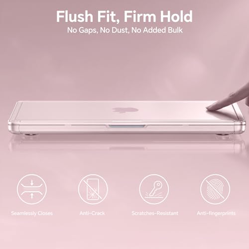 Image of MOSISO Compatible with MacBook Pro 14 inch Case M5 M4 M3 M2 M1 2026-2021 | Enhanced Shock-Absorbing Perimeter Matte Hard Case, A3427 A3426 A3434 A3112 A3185 A3401 A2918 A2992 A2779 A2442, Pink