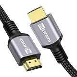 ✦Cable HDMI de Alta Velocidad Ultra HD❤️: El cable HDMI de 8K cumple con los estrictos estándares de calidad de la especificación 2.1, frecuencia de actualización de hasta 10K a 60 Hz, 8K a 60 Hz, 4K a 120 Hz, 4K a 144 Hz. Y es totalmente compatible con HDMI 2.1 / 2.0b / 2.0a / 2.0 / 1.4 / 1.3 / 1.2 / 1.1.