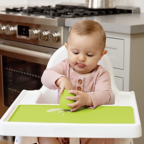 Ezpz Tiny Placemat - Non-Slip, 100% Silicone Placemat That Fits On Most Highchair - Rolls-Up - Dishwasher Safe - 6 Months+ (Lime) #TOP4