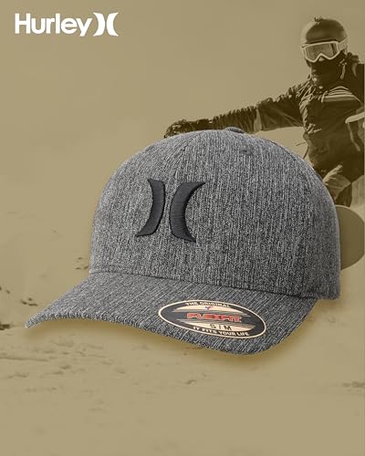 Image of Hurley Men's Caps - One & Only Flexfit Baseball Cap - Fitted Hats for Men (S-XL)