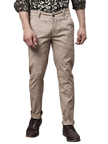 Image of Majestic Man Men's Slim Fit Mid Rise Casual Comfortable Trousers
