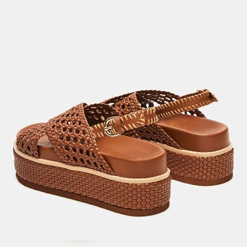 Woven Platform Sandals for Women Comfortable Open Toe Design with Breathable Material for Dressyor Casual Occasions3