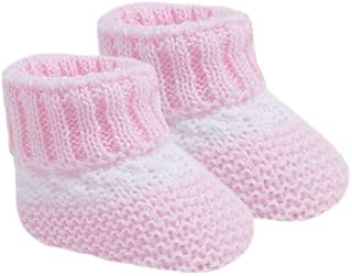 Soft Touch Newborn Baby Booties Boys Girls Knitted Booties With Stripe Mesh Bootees 0-3 Months S437