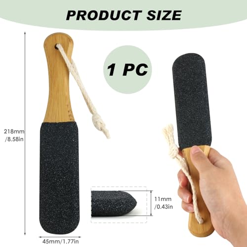 Foot File Pumice Stone Natural Pumice Stones for Feet, Premium Exfoliator & Foot File, Foot File Callus Remover Foot Cracked Heels, Dead Skin & Callus Remover for Soft and Delicate Feet, Black - Image 3
