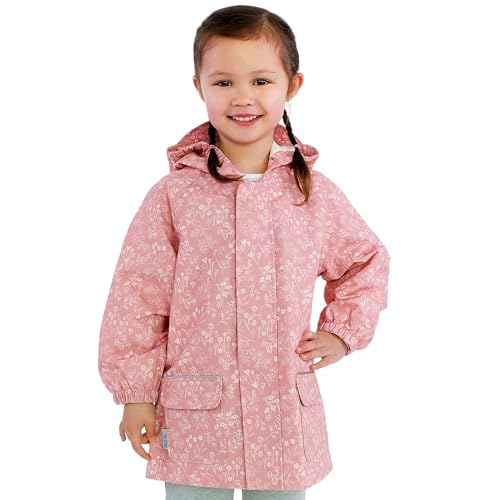 JAN & JUL 防水レインジャケット、子供用レインコート, 細字:プレーリーフラワー, 2T（Amazon）