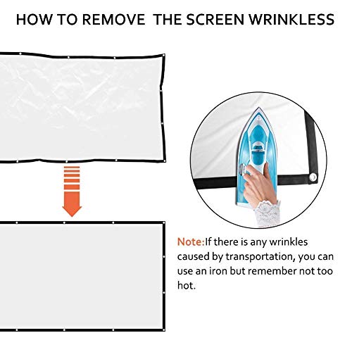 Tela de projeção HD de 100 polegadas 16:9, dobrável, portátil, para ambientes internos e externos, s