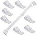 Bébé Earth Furniture Straps - Anti Tip Strap for Baby Proofing & Child Safety - 8 Pack of Adjustable TV & Wall Straps - Fixings to Anchor Shelves & Cabinets - White