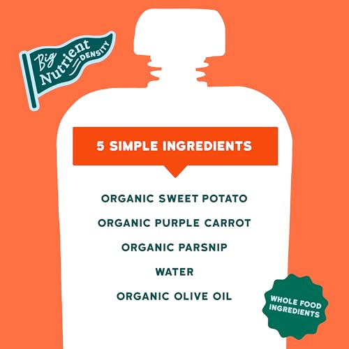 Image of Serenity Kids 6+ Months USDA Organic Veggie Puree Baby Food Pouches | No Sugary Fruits or Added Sugar | Allergen Free | 3.5 Ounce BPA-Free Pouch | Sweet Potato & Parsnip | 1 Count