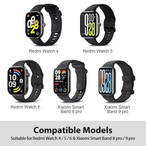 Image of Tobfit Stretchy Nylon Braided Band for Redmi Watch 6 /Redmi Watch5 /4 & Xiaomi Smart Band 8 Pro /9 Pro - Breathable, Adjustable Quick-Release Replacement Strap