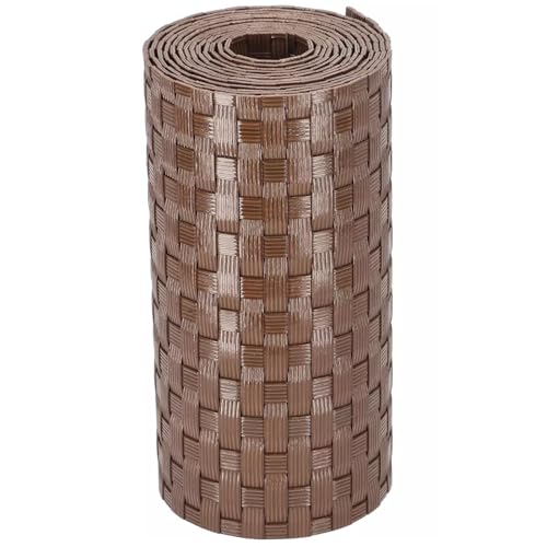 EffeDecor Fasce Oscuranti Stuoia Frangivista in Polietilene Rattan H19 cm Rete Rotolo Per Recinzioni,Cancelli,Ringhiere,Balconi o Giardino con 2 Clips Fissaggio Inclusi (Testa di Moro)