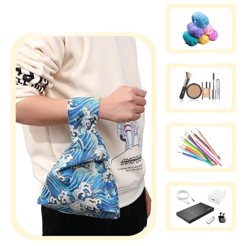 Bolsa de pulso de malha de crochê, sacola de crochê,Bolsa de pulso de crochê Bolsa de tricô | Bolsa