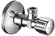 SCHELL 052120699 DIN-Eckregulierventil / Eckregulierventil COMFORT , Eckventil / Ventil 1/2’’ x 3/8’’, verchromt , Langer Schubschaft, Rosette , 54 mm, mit COMFORT-Griff, ohne Quetschverschraubungen